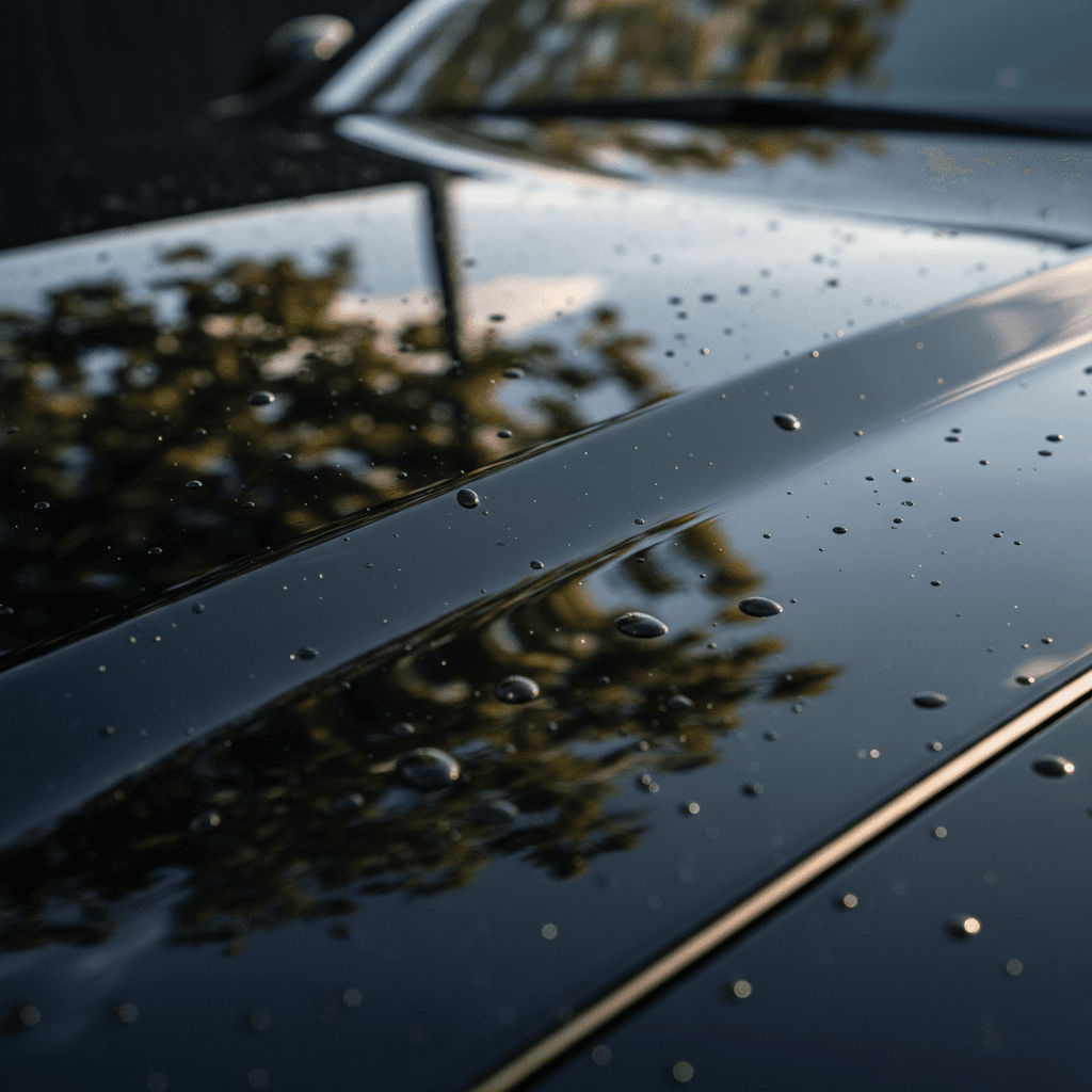 Paint color matching reference beside vehicle panel